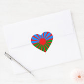 Vlag van het Romaanse volk - Romani vlag Hart Sticker (Envelop)