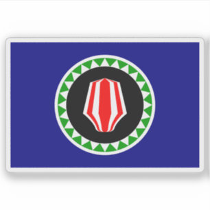 Vlag van het Temotu volk, Melanesië, Oceanië Sticker