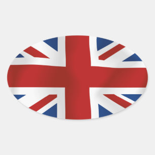 Vlag van het Verenigd Koninkrijk #2 rechthoek Ovale Sticker