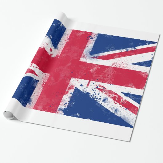 Vlag van het Verenigd Koninkrijk of van de EU-vlag Cadeaupapier (Uitgerold)