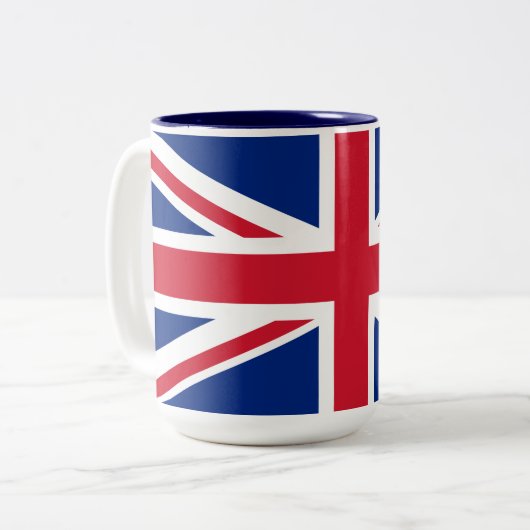 Vlag van het Verenigd Koninkrijk Tweekleurige Koffiemok (Voorkant links)