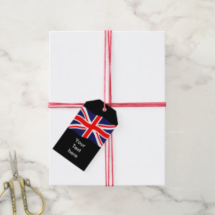 Vlag van het Verenigd Koninkrijk + uw ideeën Cadeaulabel
