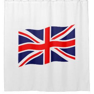 Vlag van het Verenigd Koninkrijk + uw ideeën Douchegordijn