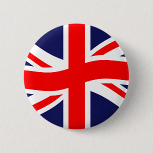 Vlag van het Verenigd Koninkrijk + uw ideeën Ronde Button 5,7 Cm