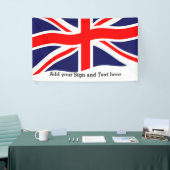 Vlag van het Verenigd Koninkrijk + uw ideeën Spandoek (Beurs)