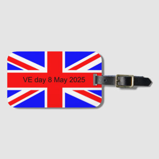Vlag van het Verenigd Koninkrijk VE dag 2025 Bagagelabel