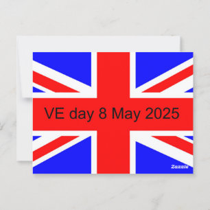 Vlag van het Verenigd Koninkrijk VE-dag 2025 Briefkaart