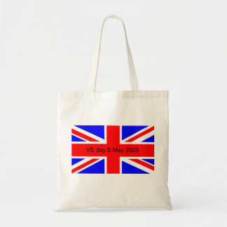 Vlag van het Verenigd Koninkrijk VE dag 2025 Tote Bag