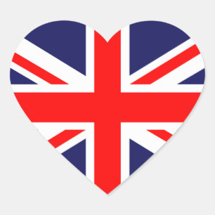 Vlag van het VK Hart Sticker