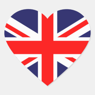 Vlag van het VK Hart Sticker