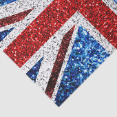 Vlag van het VK rood blauw wit glinstert glittert Tissuepapier (Detail)