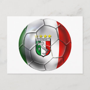 vlag van het Voetbal Forza Azzurri Calcio Briefkaart