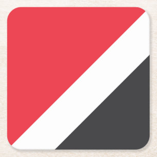 Vlag van het Vorstendom Sealand Vierkante Kartonnen Onderzetter