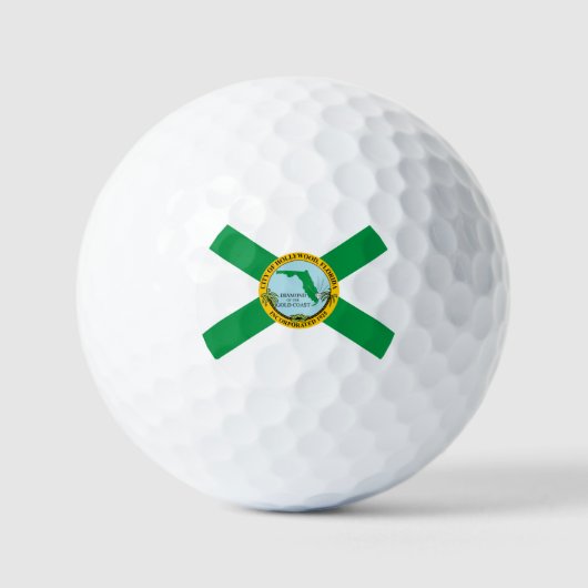 Vlag van Hollywood, Florida Golfballen (Voorkant)