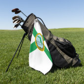 Vlag van Hollywood, Florida Golfhanddoek (Groen)