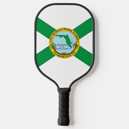 Vlag van Hollywood, Florida Pickleball Paddle (Achterkant)