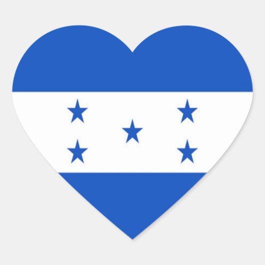 Vlag van Honduras Hart Sticker (Voorkant)