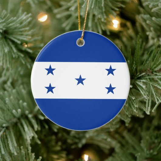 Vlag van Honduras Keramisch Ornament (Boom)