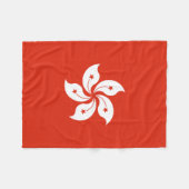 Vlag van Hong Kong Fleece Deken (Voorkant (Horizontaal))