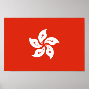 Vlag van Hong Kong Poster