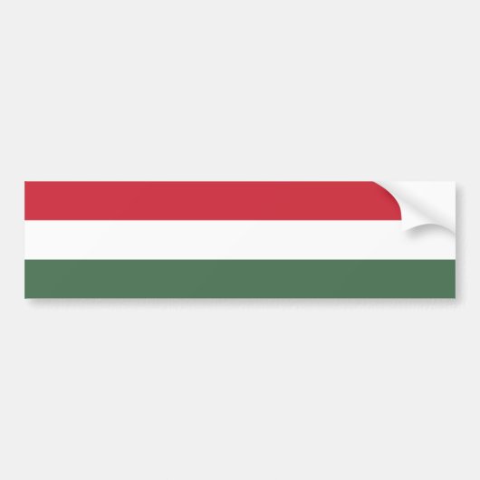 Vlag van Hongarije Bumpersticker (Voorkant)