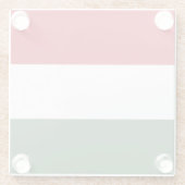 Vlag van Hongarije Glazen Onderzetter (Achterkant)