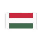 Vlag van Hongarije op maat gesneden  Etiket (Voorkant)