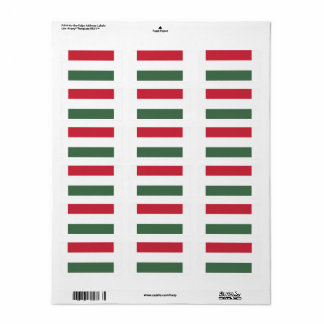 Vlag van Hongarije op maat gesneden Etiket