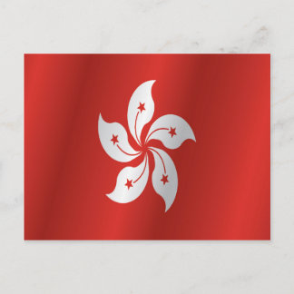 vlag van Hongkong Briefkaart