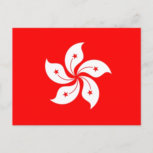 Vlag van Hongkong Briefkaart (Voorkant)