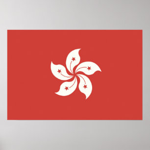 Vlag van Hongkong Poster