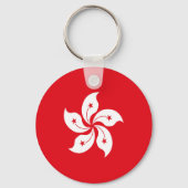vlag van Hongkong Sleutelhanger (Voorkant)