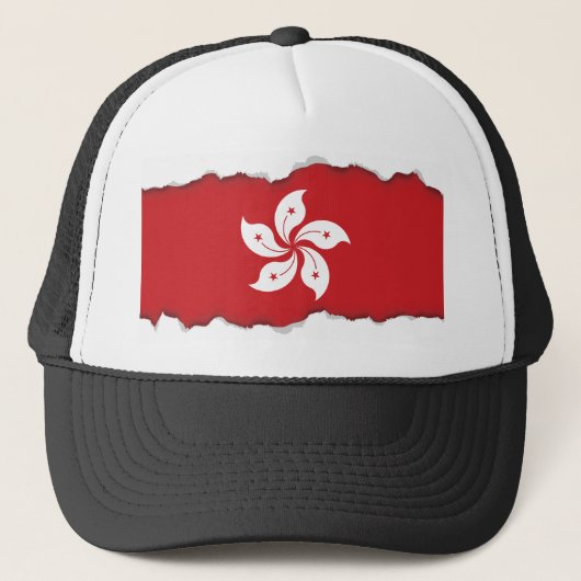 Vlag van Hongkong Trucker Pet (Voorkant)
