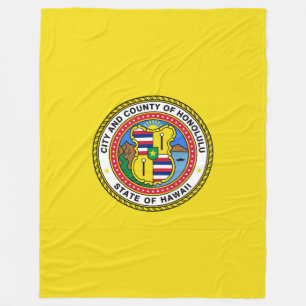 Vlag van Honolulu, Hawaii Fleece Blanket