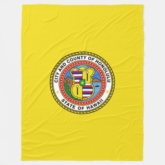 Vlag van Honolulu, Hawaii Fleece Blanket (Voorkant)