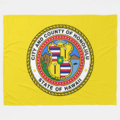 Vlag van Honolulu (Hawaii) Fleece Deken (Voorkant (Horizontaal))