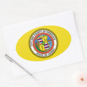 Vlag van Honolulu, Hawaii Ovale Sticker (Envelop)