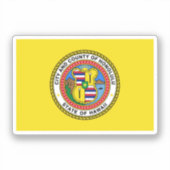 Vlag van Honolulu, Hawaii Sticker (Voorkant)