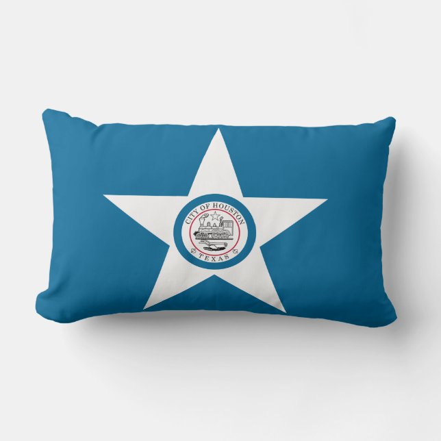Vlag van Houston, Texas Lumbar Pillow Kussen (Voorkant)