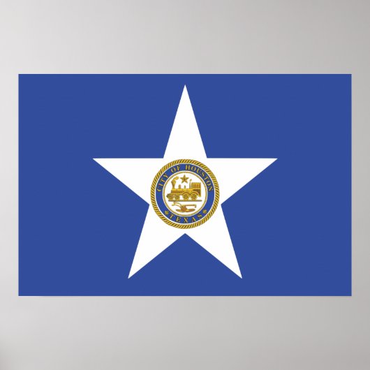 Vlag van Houston (Texas) Poster (Voorkant)