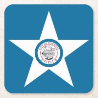 Vlag van Houston, Texas Square Paper Coaste