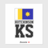 Vlag van Hutchinson, Kansas Sticker (Vel)