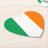 Vlag van Ierland Hart Kartonnen Onderzetters (Gekanteld)