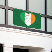 Vlag van Ierland Hart met Shamrock St. Patrick Spandoek (Buitenkant Gebouw)