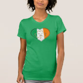 Vlag van Ierland Hart met Shamrock St. Patrick T-shirt (Voorkant)