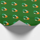 Vlag van Ierland Harten met Shamrocks St. Patrick Cadeaupapier (Hoek)