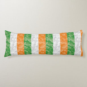 Vlag van Ierland met een shamrockpatroon Lichaamskussen