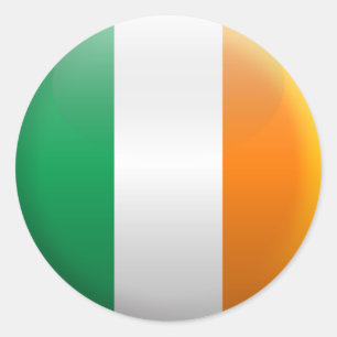 Vlag van Ierland Ronde Sticker