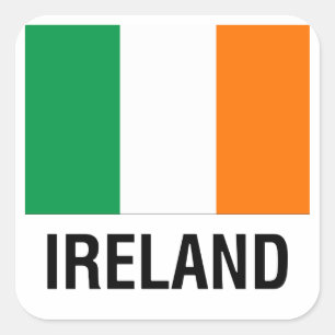 VLAG VAN IERLAND VIERKANTE STICKER
