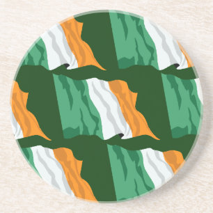 Vlag van Ierland zandsteen onderzetter